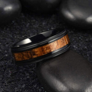 Svart metallring - Ebon Crest