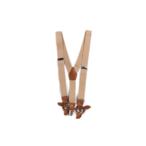 Hängslen med läderdetaljer (Beige)